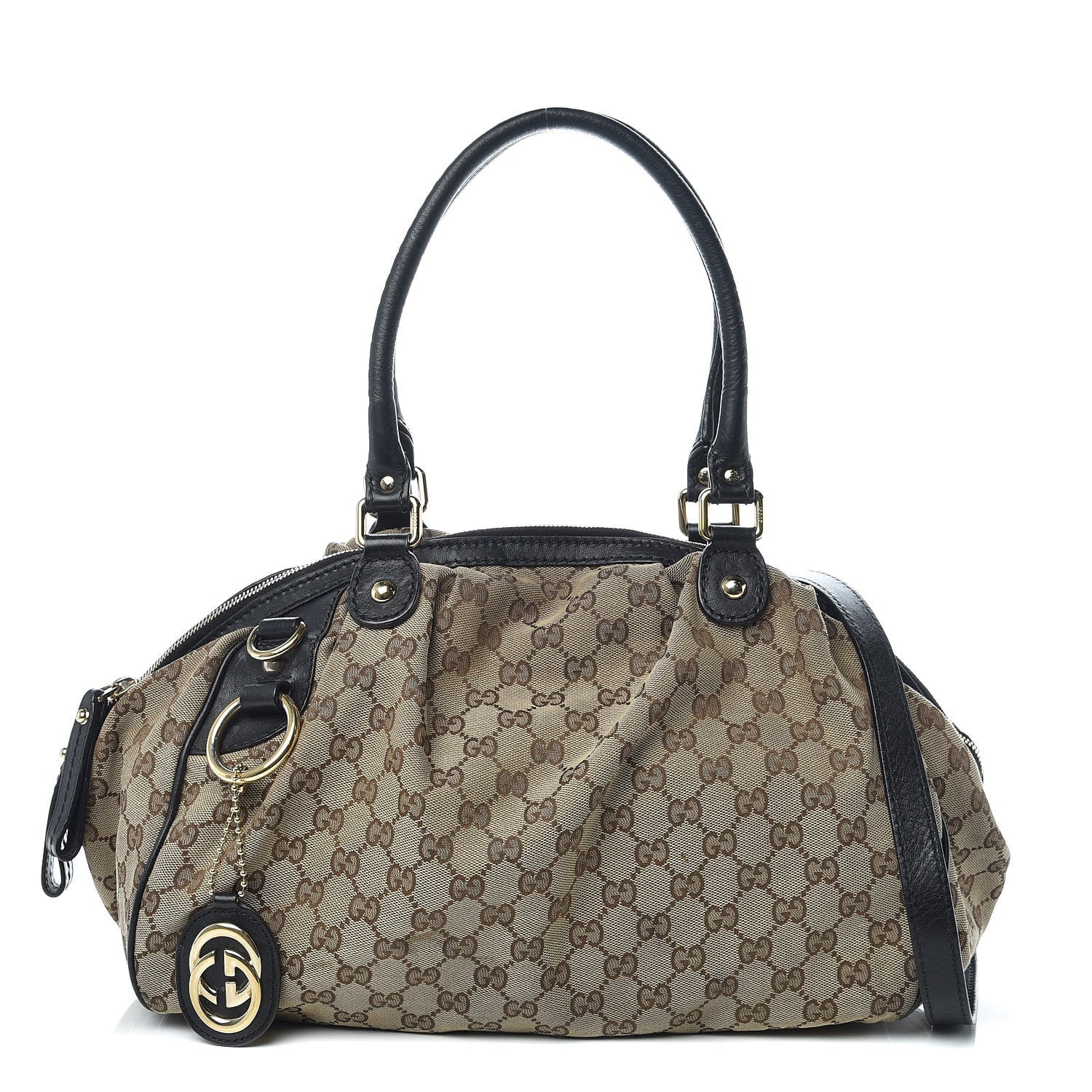 Gucci Monogram Medium Sukey Boston Bag Brown 1 of 12