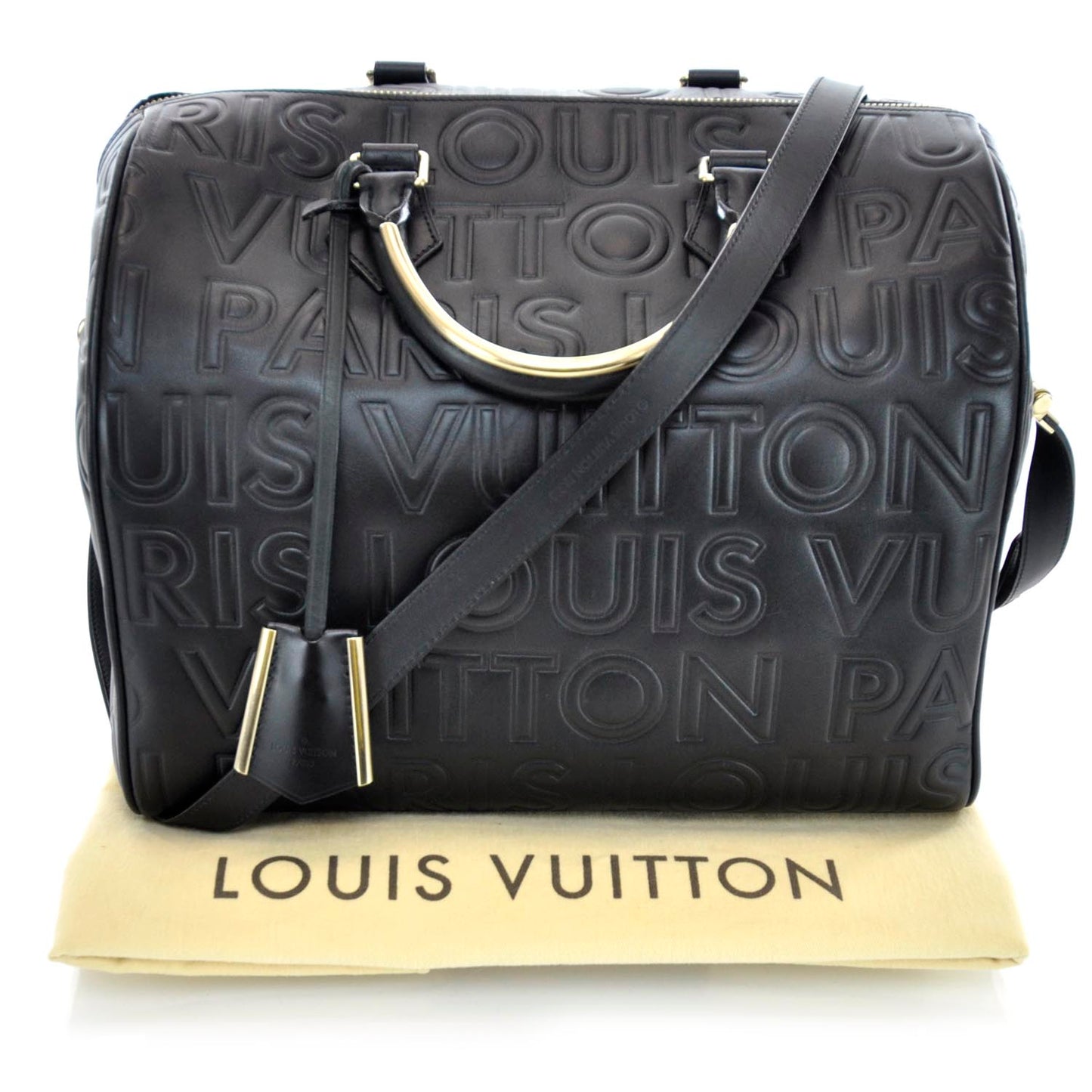Calfskin Embossed Speedy Cube 30 Black