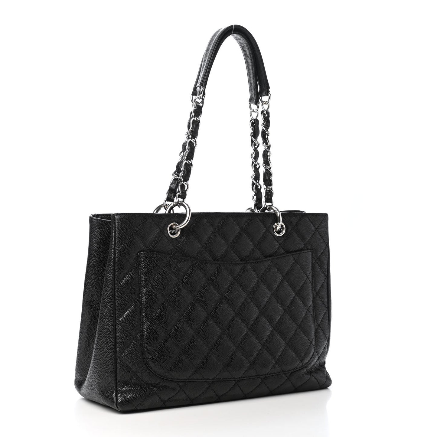 Caviar Quilted Grand Shopping Tote GST Black
