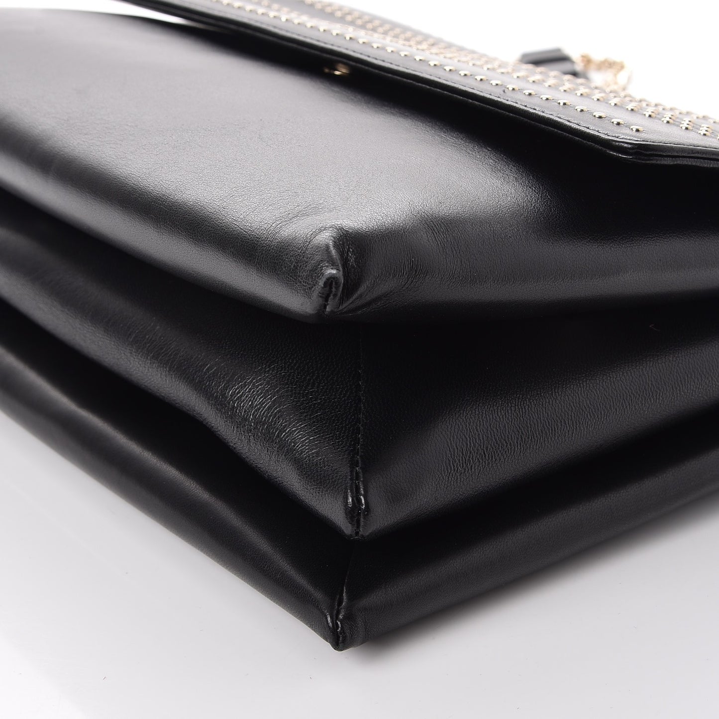 Lambskin Studded Medium Sugar Flap Shoulder Bag Black