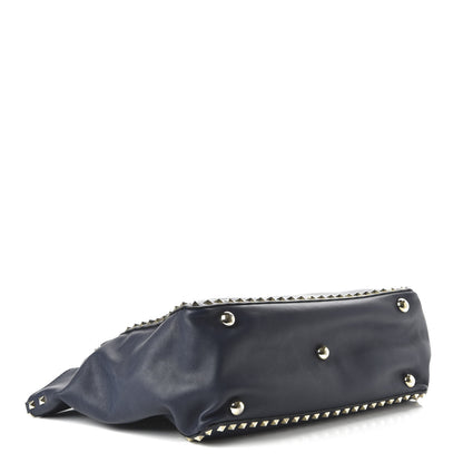 Valentino Garavani Vitello Medium Rockstud Tote Marine 5 of 10