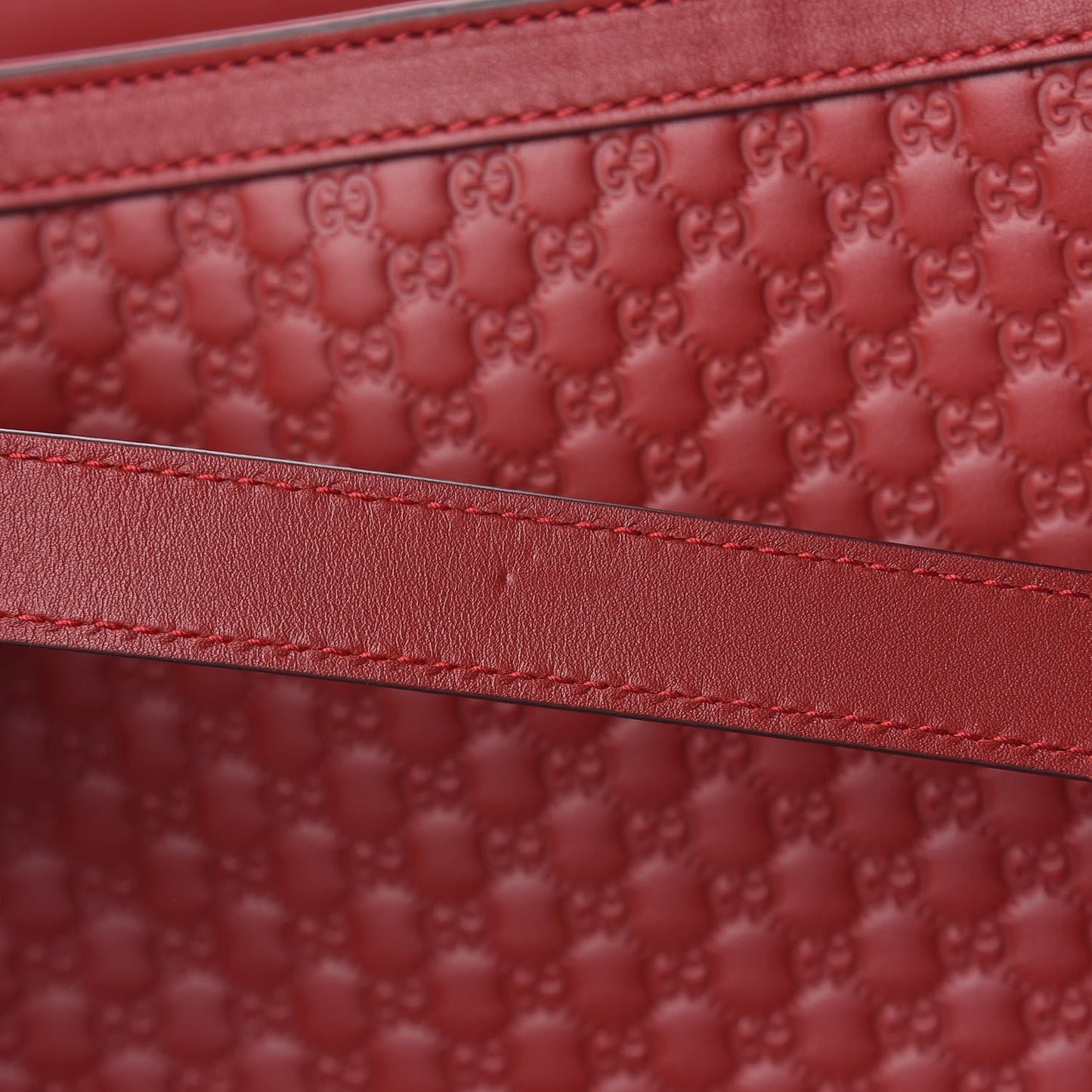 Soft Microguccissima Large Tote Red