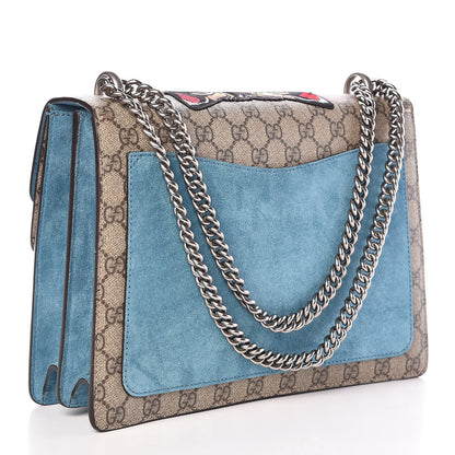 Gucci GG Supreme Monogram Angry Cat Embroidered Medium Dionysus Shoulder Bag Beige Ultramarine 3 of 8