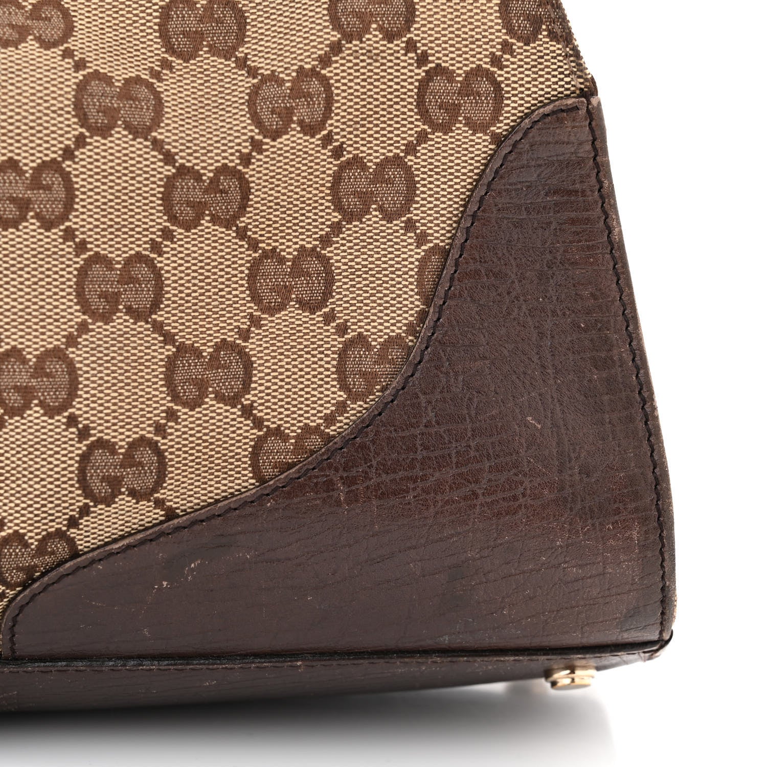 Gucci Monogram Web Junco Shoulder Bag Dark Brown 12 of 15