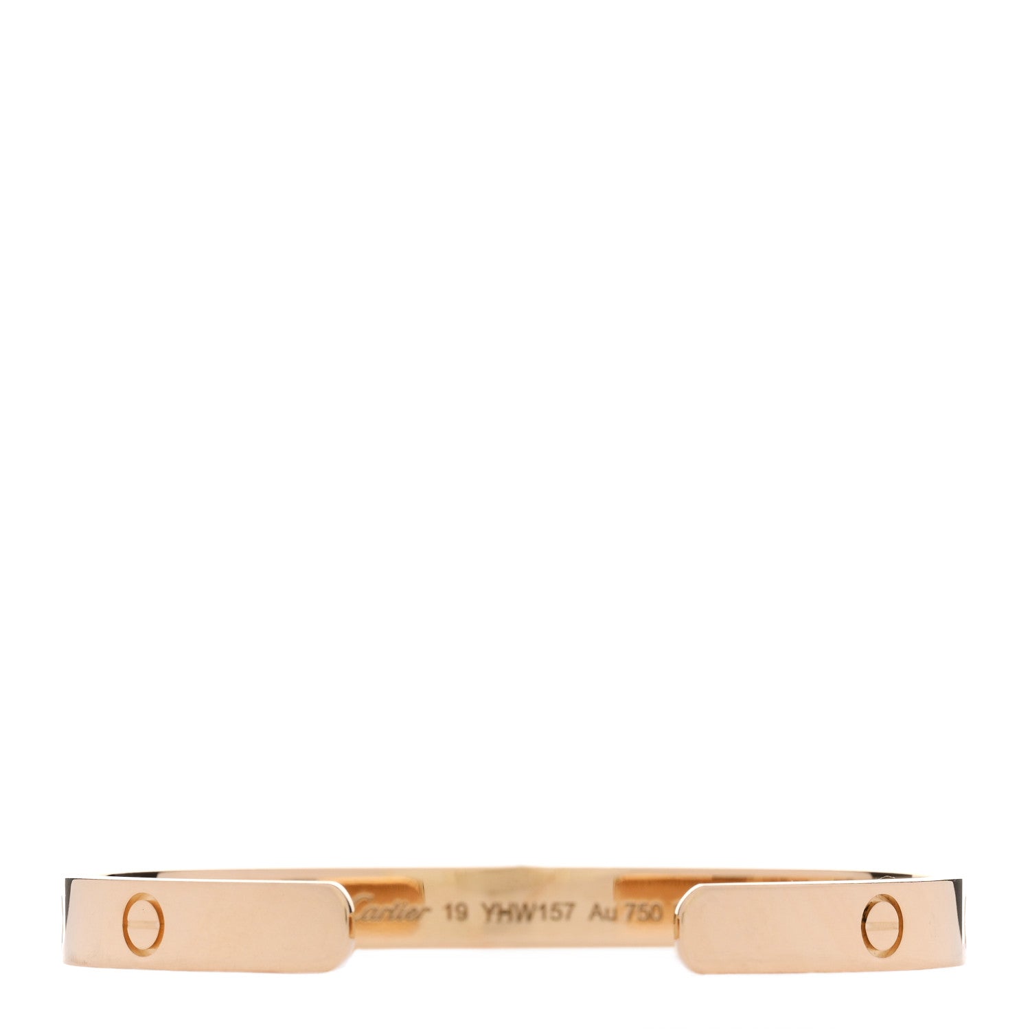 Cartier 18K Yellow Gold LOVE Cuff Bracelet 19 2 of 4