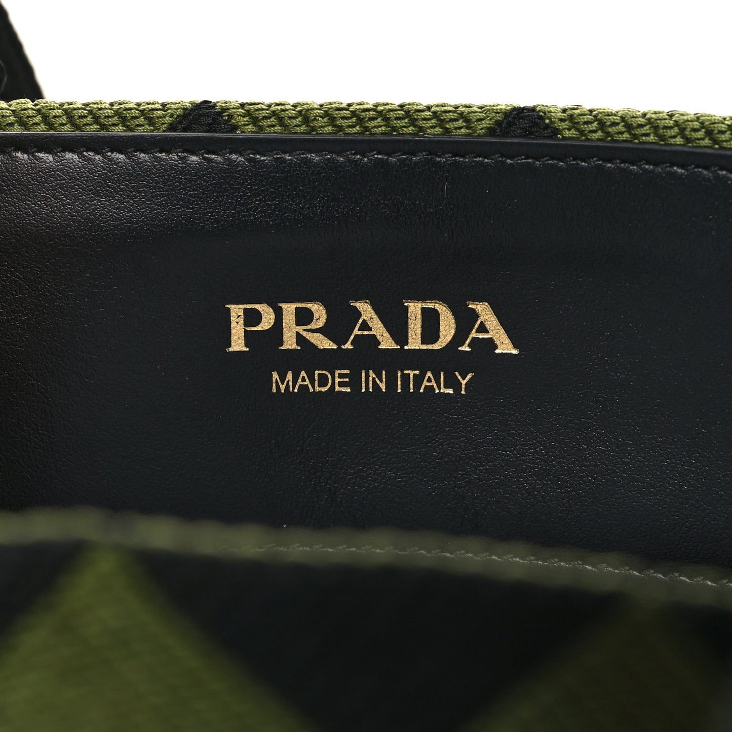 Jacquard Saffiano Triangolo Symbole Embroidered Shopping Tote Black Edera