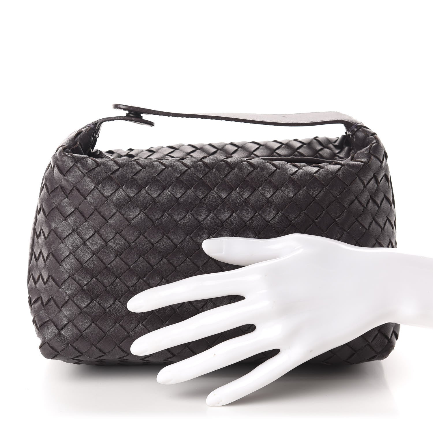 Bottega Veneta Nappa Intrecciato Large Cosmetic Case Ebano 2 of 13
