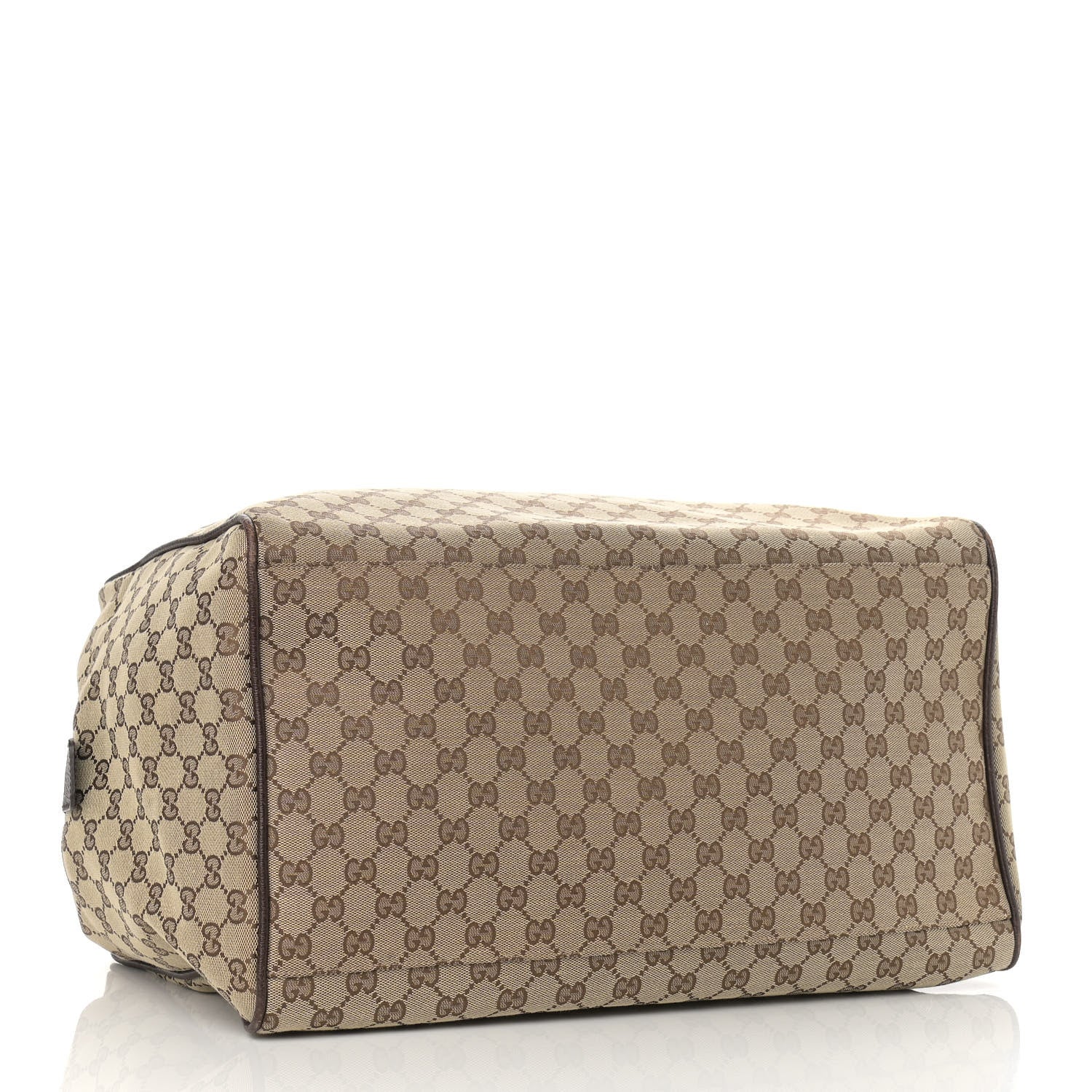 Gucci GG Monogram Web Medium Collapsible Carry On Duffle Beige Brown 5 of 12