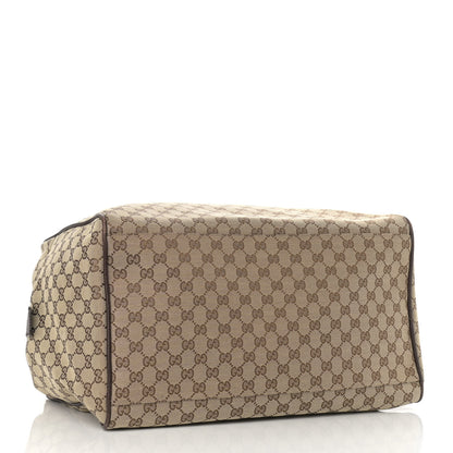 Gucci GG Monogram Web Medium Collapsible Carry On Duffle Beige Brown 5 of 12