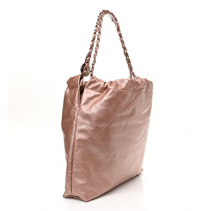 Chanel Metallic Calfskin Quilted Chanel 22 Pink 4 of 11