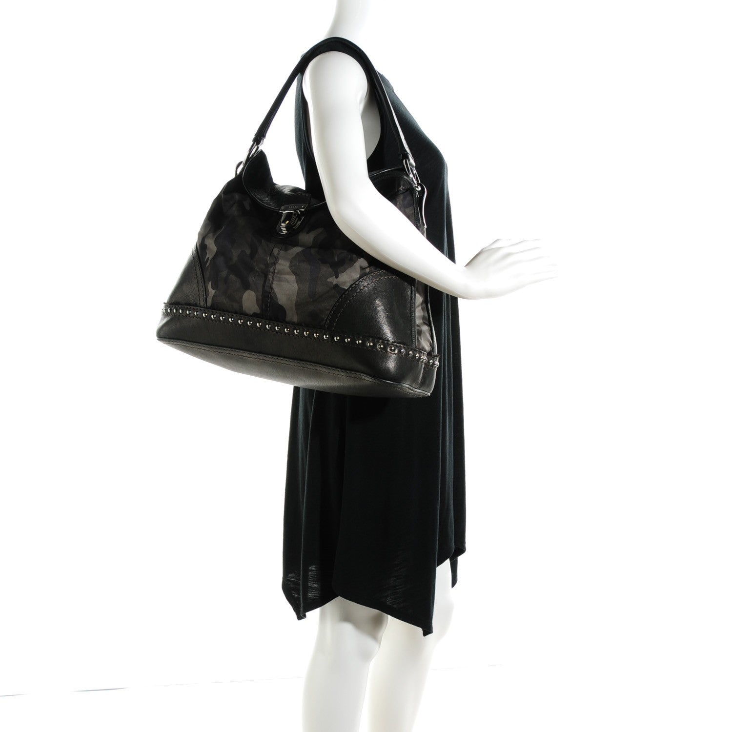 Prada Tessuto Camouflage Flap Shoulder Bag Fumo 2 of 10
