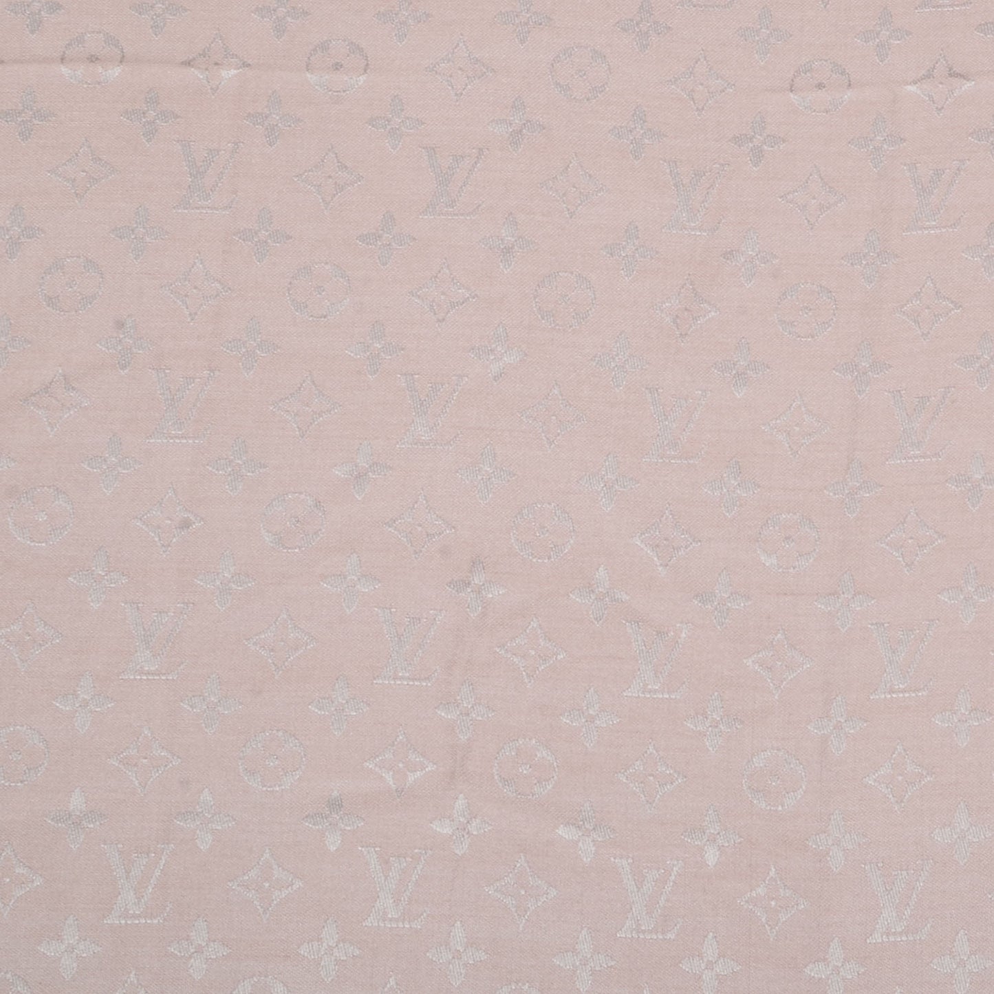 Silk Wool Monogram Denim Shawl Rose