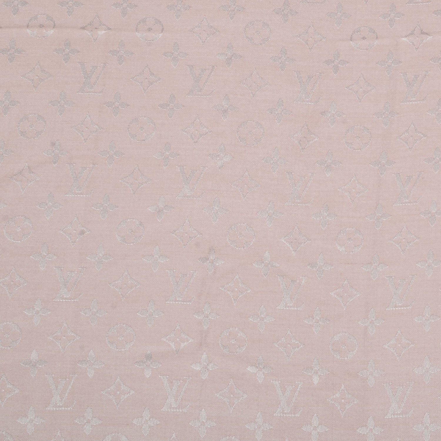 Louis Vuitton Silk Wool Monogram Denim Shawl Rose 1 of 5