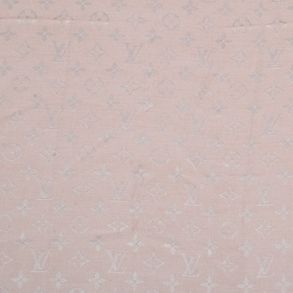 Louis Vuitton Silk Wool Monogram Denim Shawl Rose 1 of 5