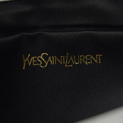 Saint Laurent Metallic Calfskin Monogram Large Belle De Jour Clutch Silver 6 of 9