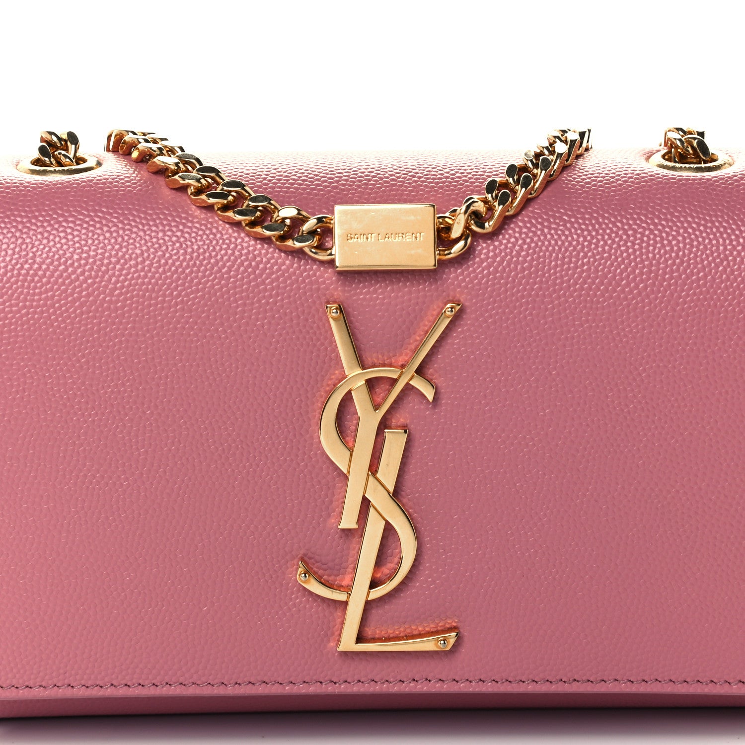 Saint Laurent Grain De Poudre Small Classic Monogram Kate Satchel Old Rose 8 of 10