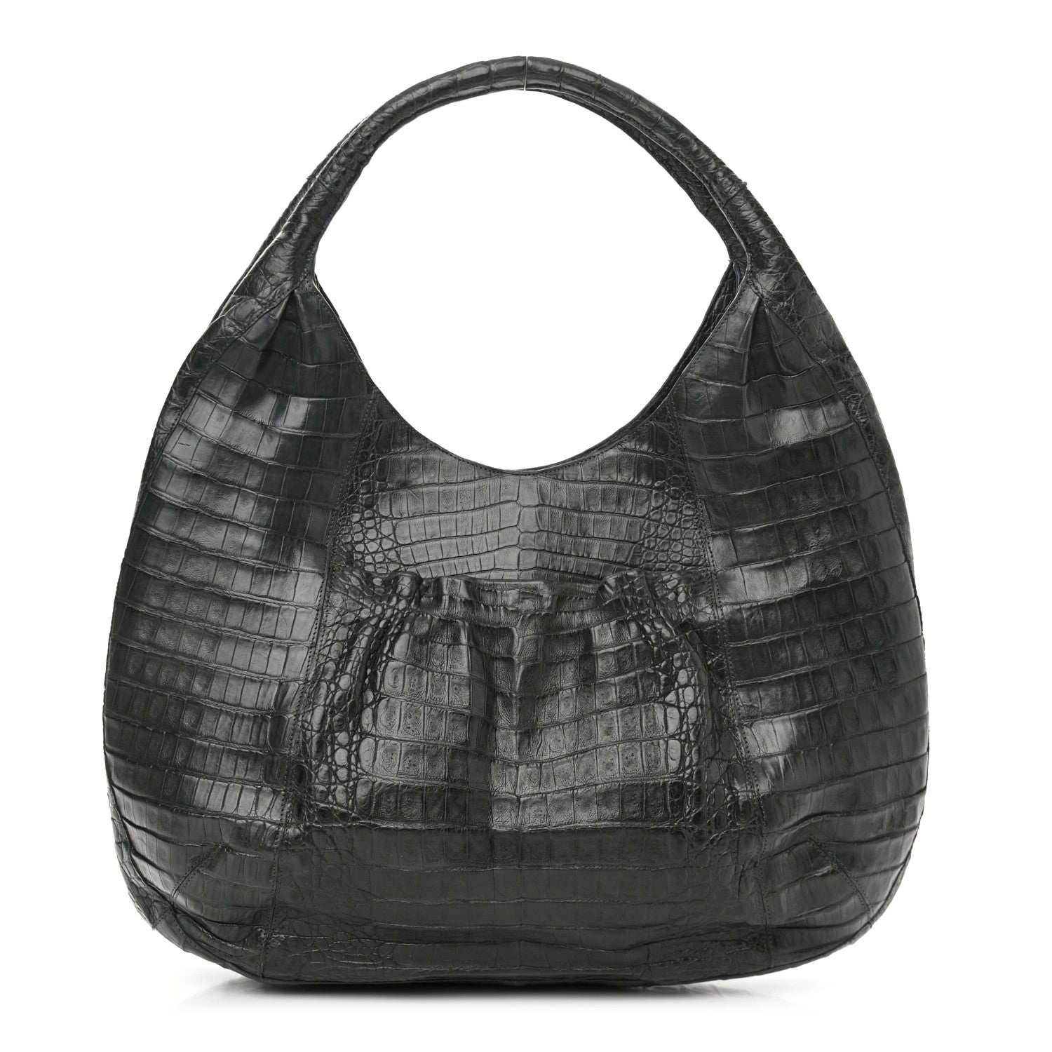 Nancy Gonzalez Crocodile Hobo Black 1 of 9