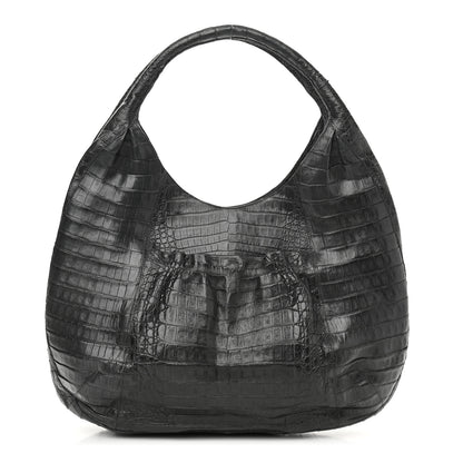 Nancy Gonzalez Crocodile Hobo Black 1 of 9