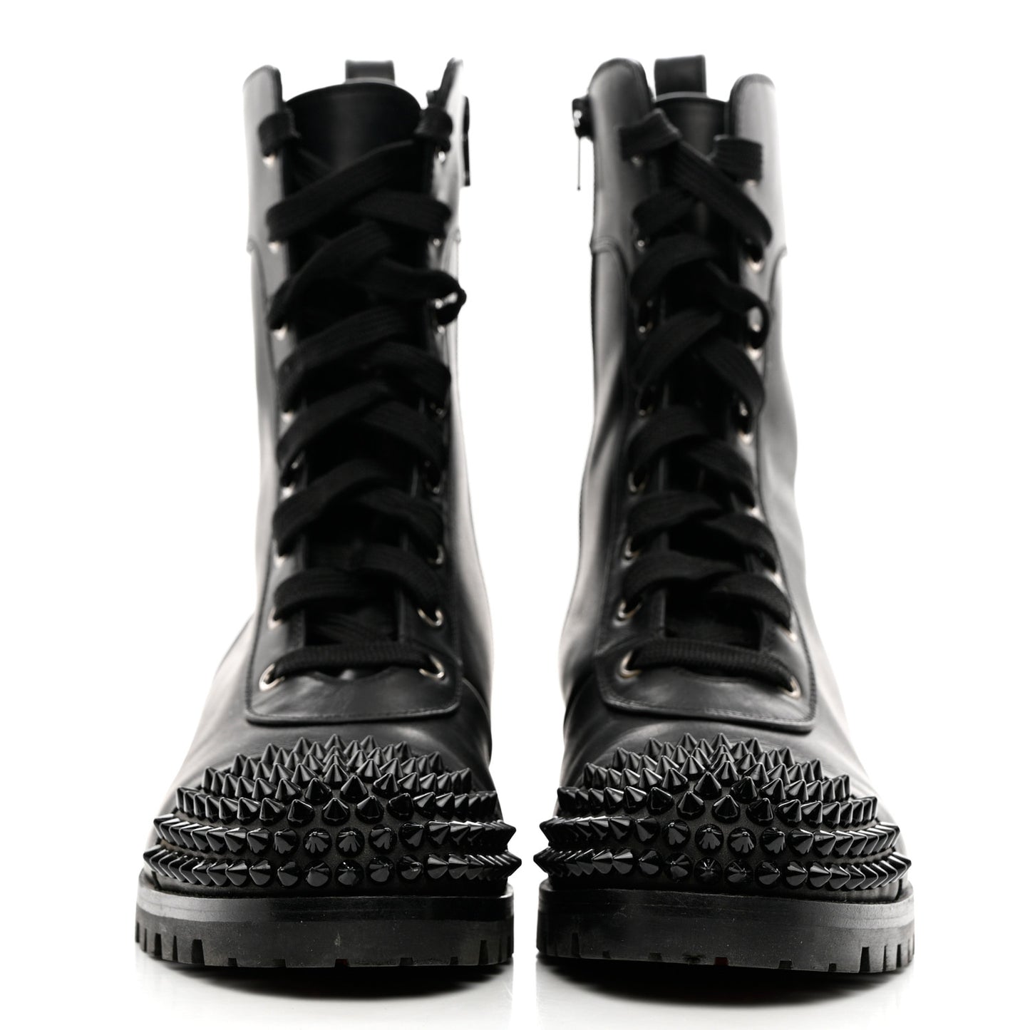 Calfskin Spikes TS Croc Flat Boots 39 Black
