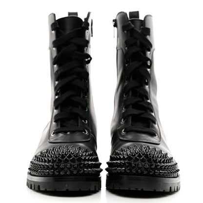 Christian Louboutin Calfskin Spikes TS Croc Flat Boots 39 Black 2 of 11