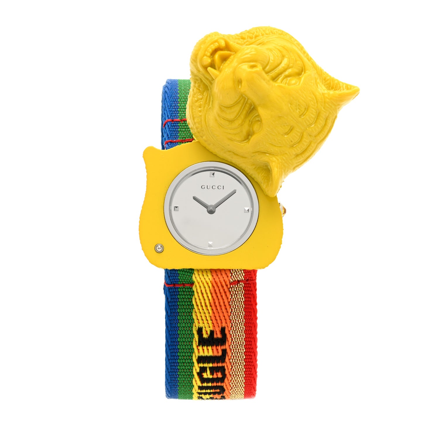 Stainless Steel Nylon 32mm Le Marche Des Merveilles Tiger Quartz Watch Yellow