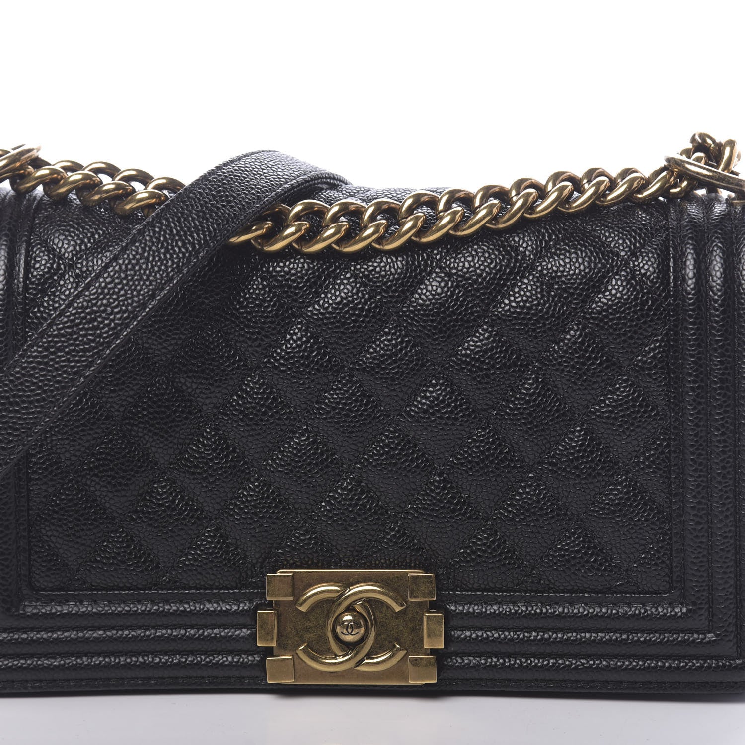 Chanel Caviar Quilted Medium Boy Flap Black 10 of 11
