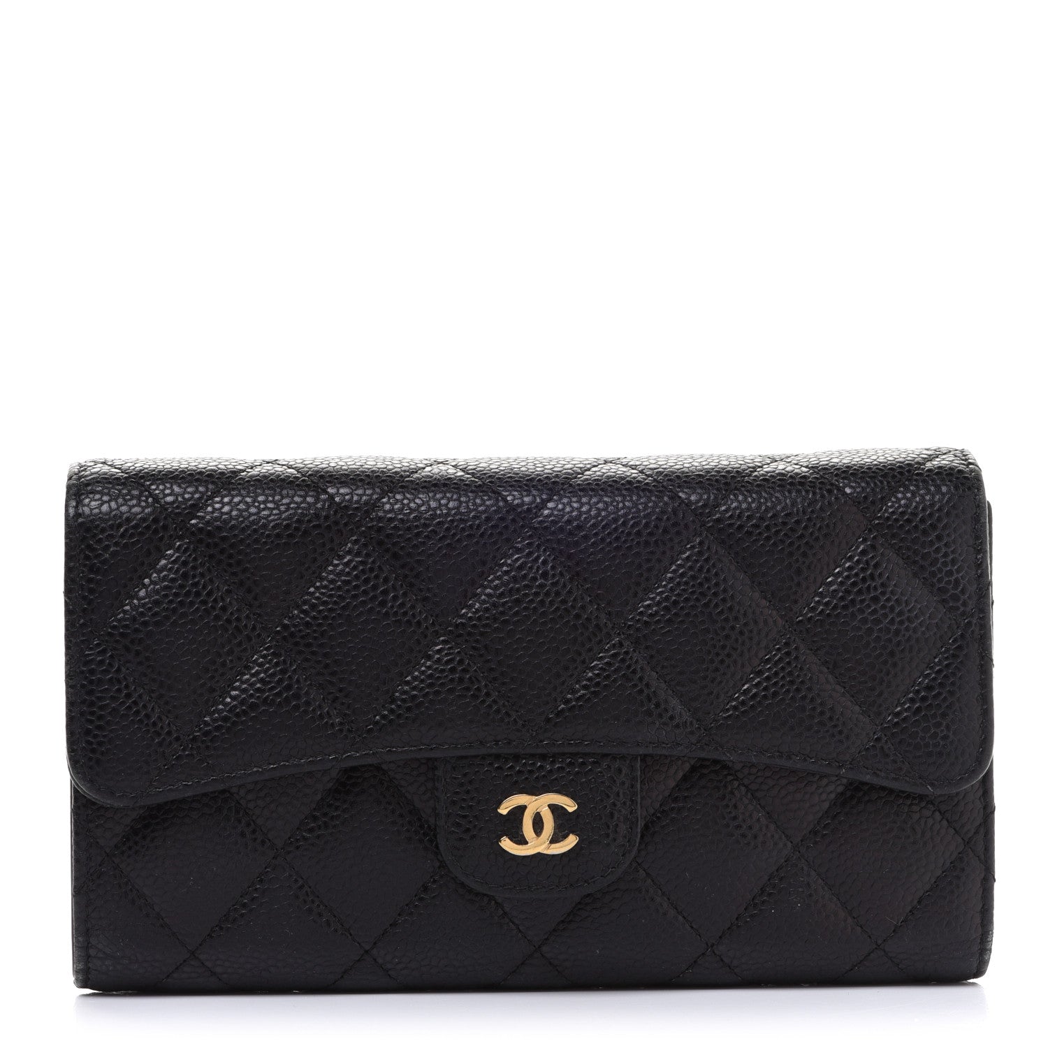 Chanel Caviar Quilted Large Flap Wallet Black 1 of 11