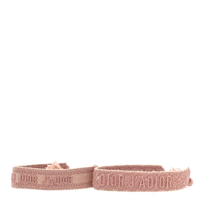 Christian Dior Woven Cotton J'Adior Friendship Bracelet Set Pink 1 of 5