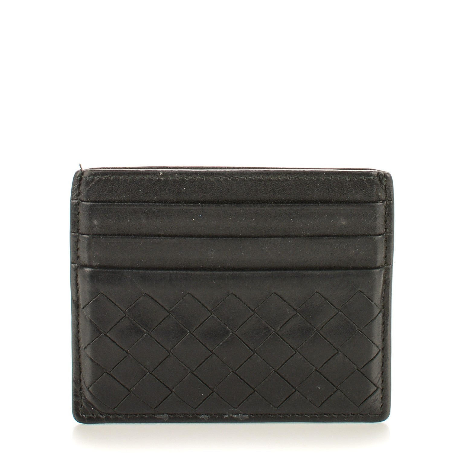 Bottega Veneta Nappa Intrecciato VN Card Case Nero Black 1 of 7