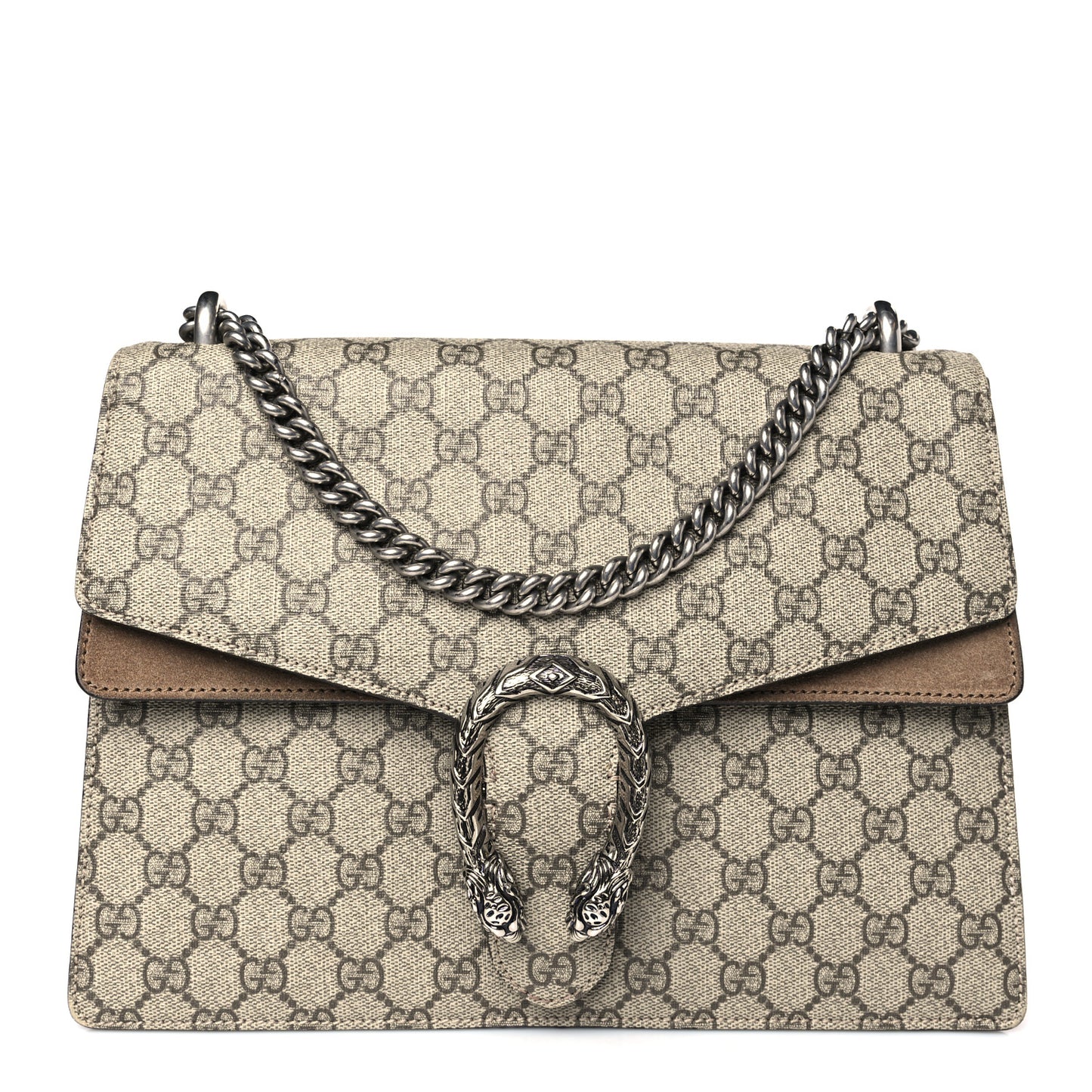 GG Supreme Monogram Medium Dionysus Shoulder Bag Taupe