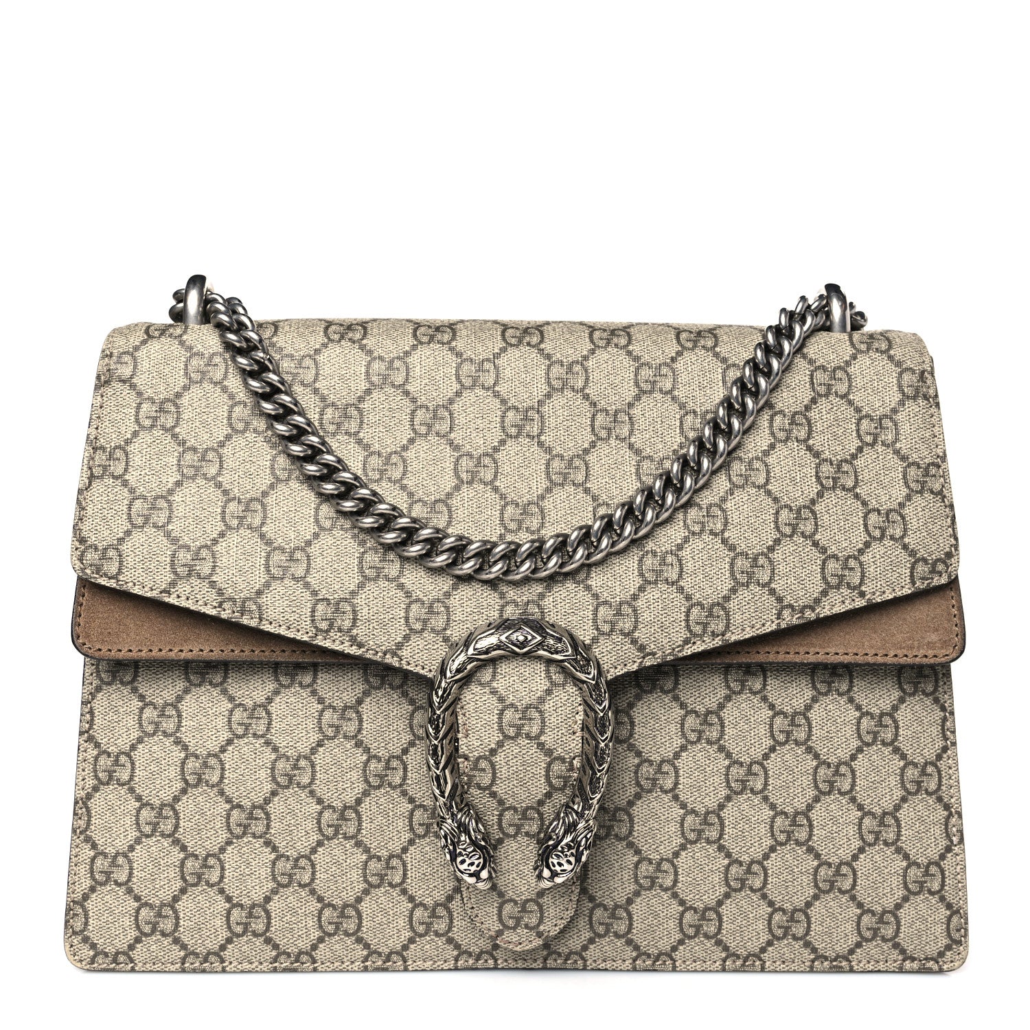Gucci GG Supreme Monogram Medium Dionysus Shoulder Bag Taupe 1 of 9