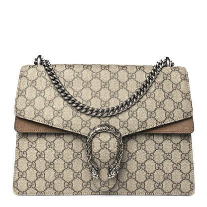 Gucci GG Supreme Monogram Medium Dionysus Shoulder Bag Taupe 1 of 9
