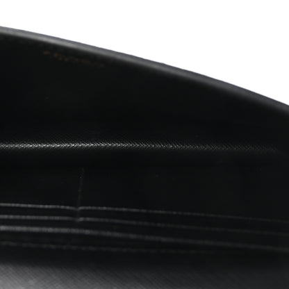 Prada Saffiano Flower Flame Chain Wallet Black Multicolor 5 of 9