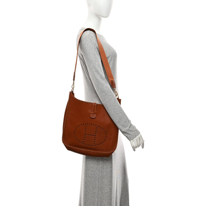 Hermes Taurillon Clemence Evelyne GM Noisette 2 of 11