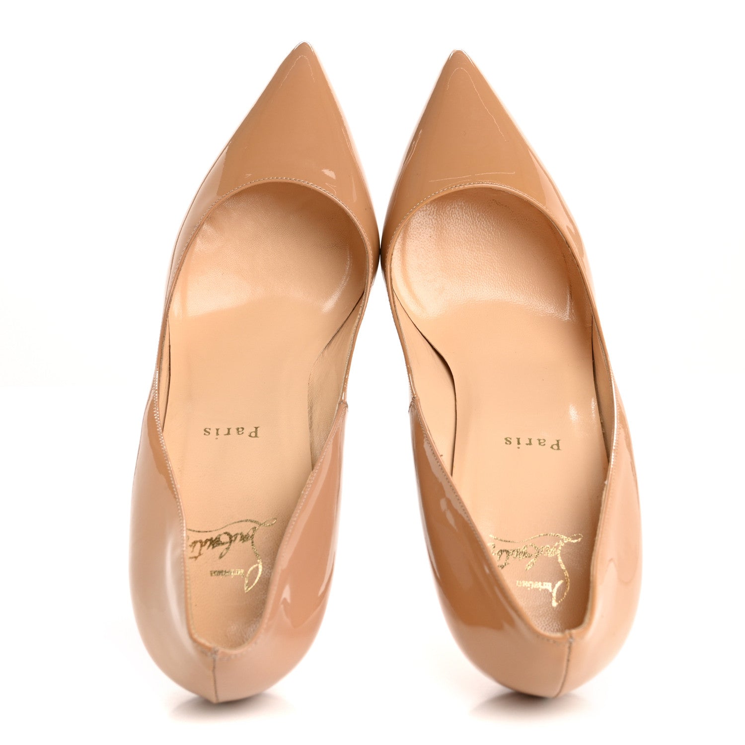 Christian Louboutin Patent Pigalle Plato 120 Pumps 40 Nude 2 of 10