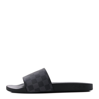 Louis Vuitton Rubber Damier Mens Waterfront Mules 11 Black 1 of 9