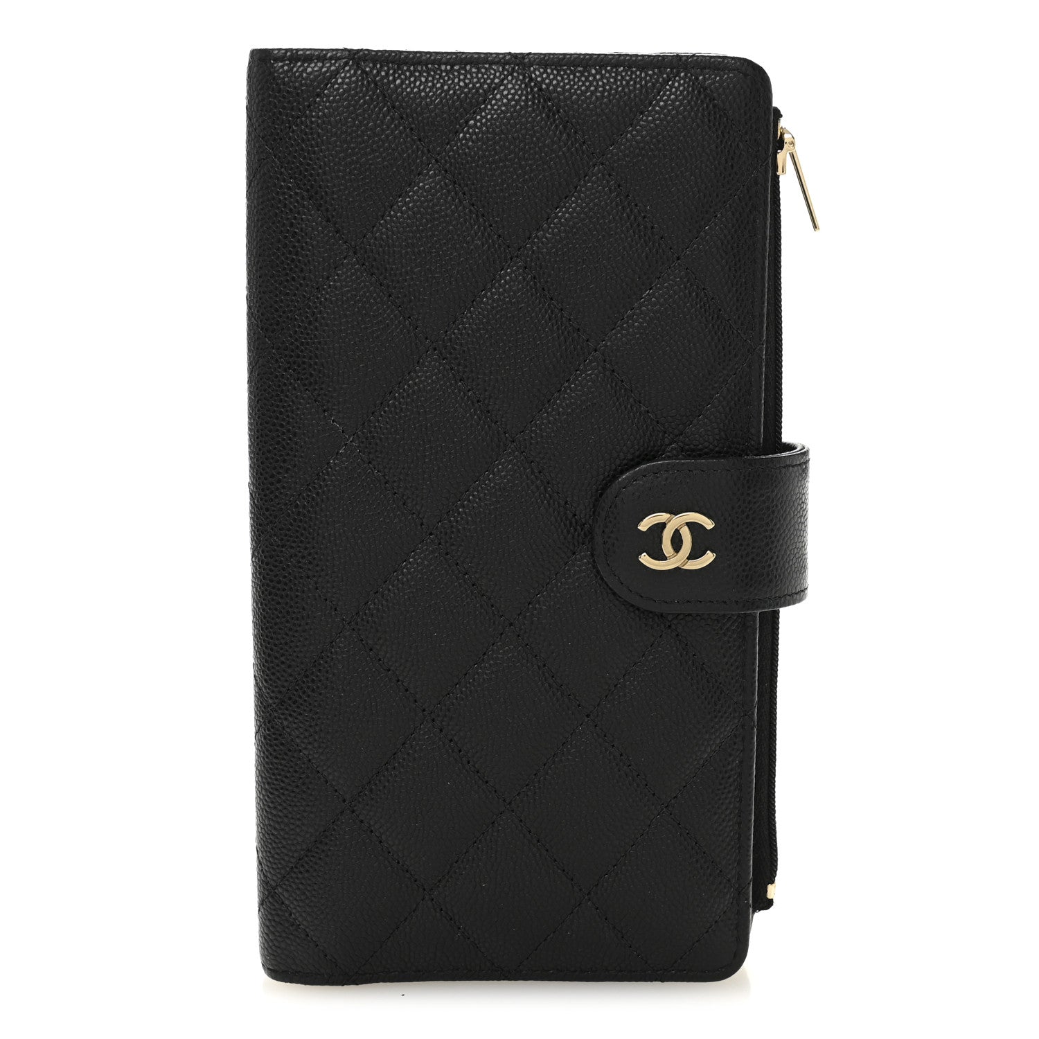 Chanel Caviar Quilted Long Zipped Wallet Black 1 of 9