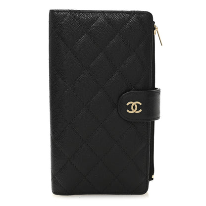 Chanel Caviar Quilted Long Zipped Wallet Black 1 of 9