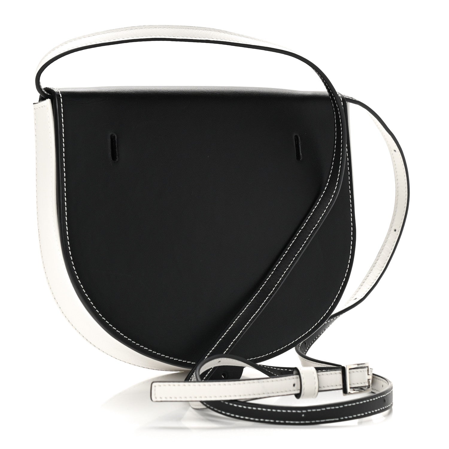 Loewe Soft Calfskin Heel Bag Black Soft White 3 of 9
