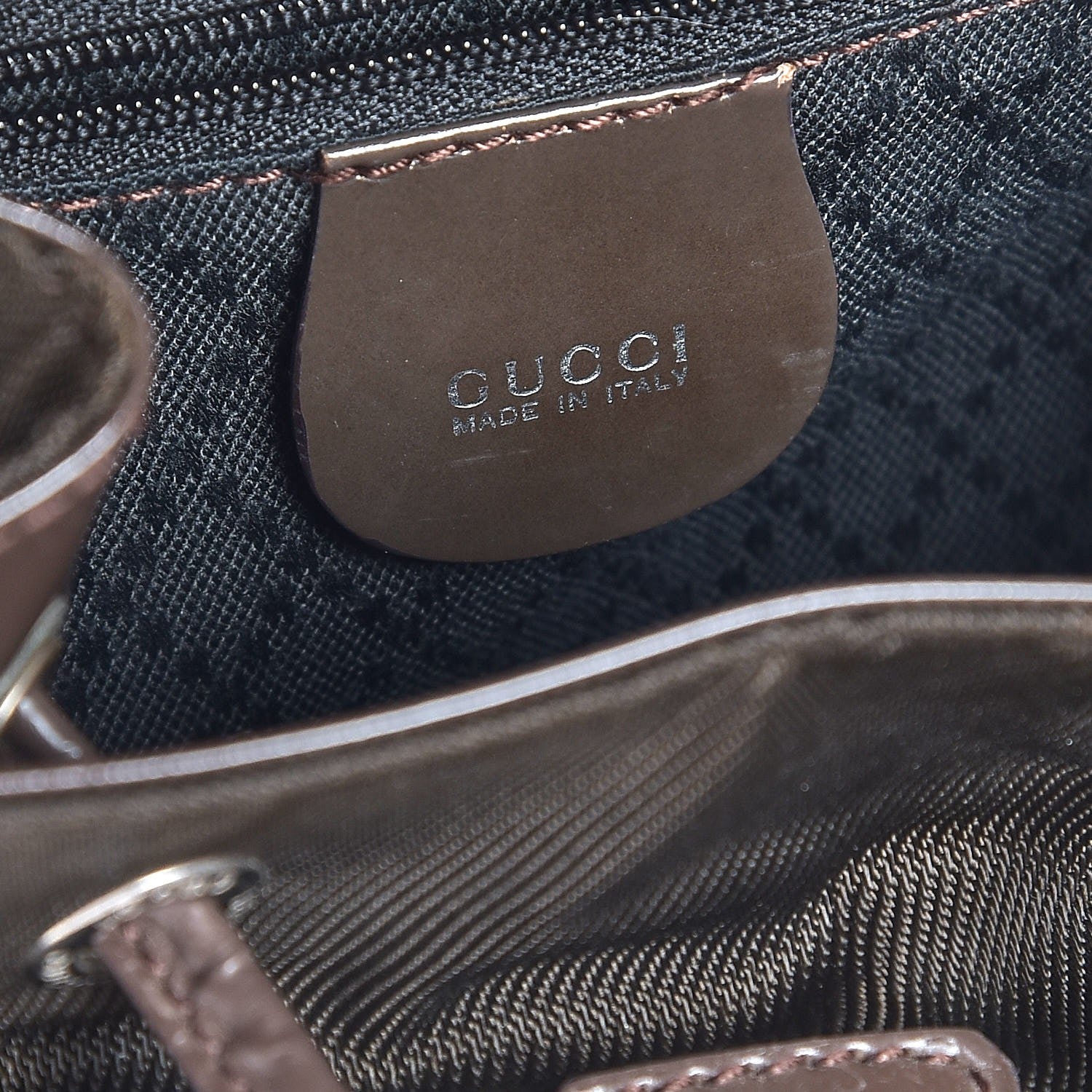 Gucci Nylon Bamboo Backpack Brown 6 of 13
