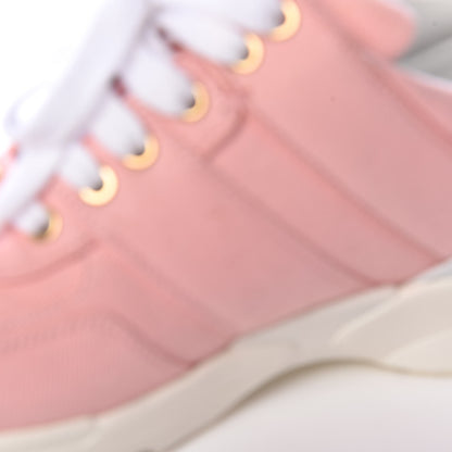 Chanel Canvas Womens CC Sneakers 38 Salmon 16 of 22