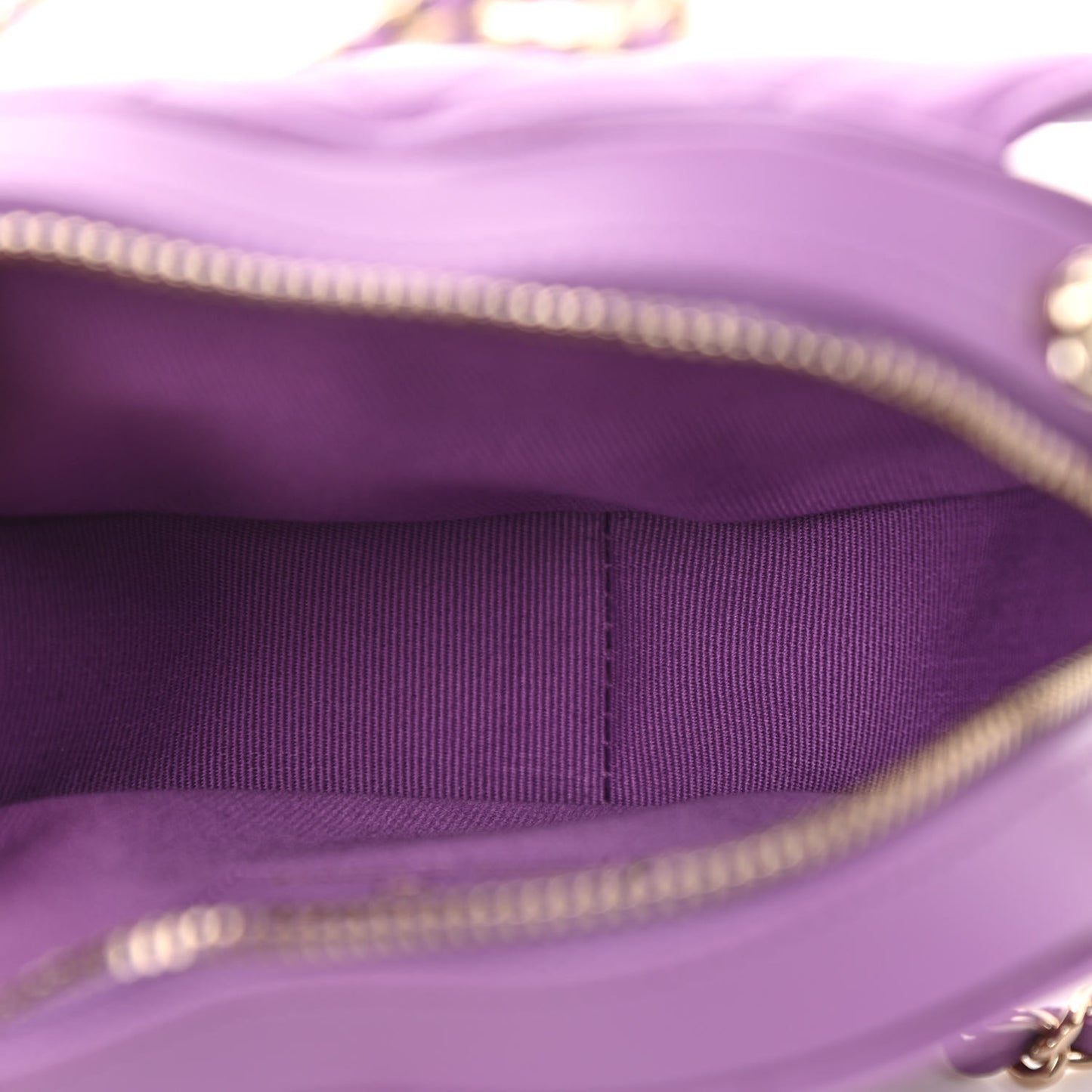 Lambskin Quilted CC In Love Heart Clutch With Chain Purple