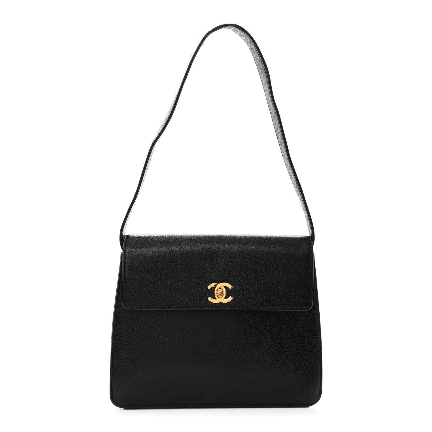 Chanel Caviar Flap Shoulder Bag Black 1 of 13