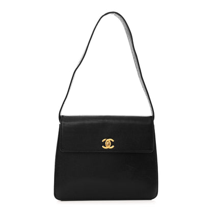 Chanel Caviar Flap Shoulder Bag Black 1 of 13