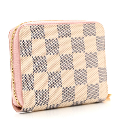 Louis Vuitton Damier Azur Zippy Coin Purse Rose Ballerine 3 of 7