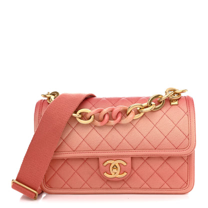 Chanel Caviar Quilted Medium Sunset On The Sea Flap Coral 1 of 11