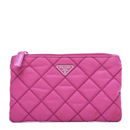 Prada Nylon Tessuto Impuntu Pouch Fuxia 2 of 24