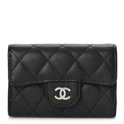 Chanel Caviar Quilted Classic 4 Key Holder Wallet Black 1 of 11