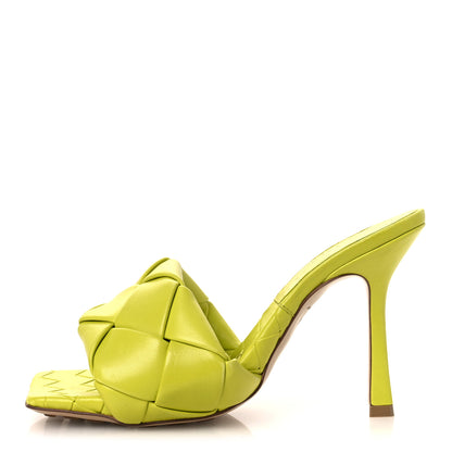 Bottega Veneta Nappa Maxi Intrecciato Lido 90mm Mule Sandals 36.5 Kiwi 1 of 10