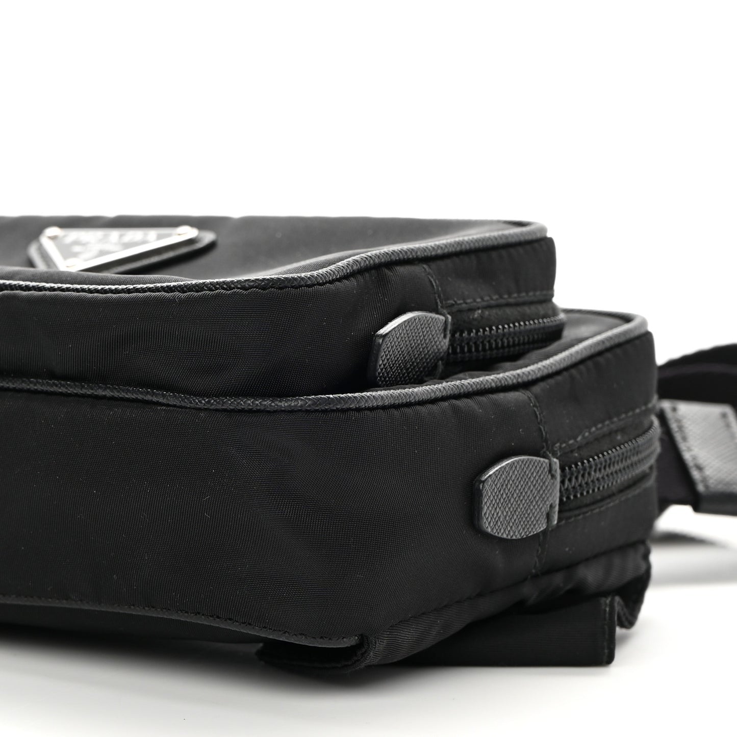 Tessuto Nylon Saffiano Belt Bag Black
